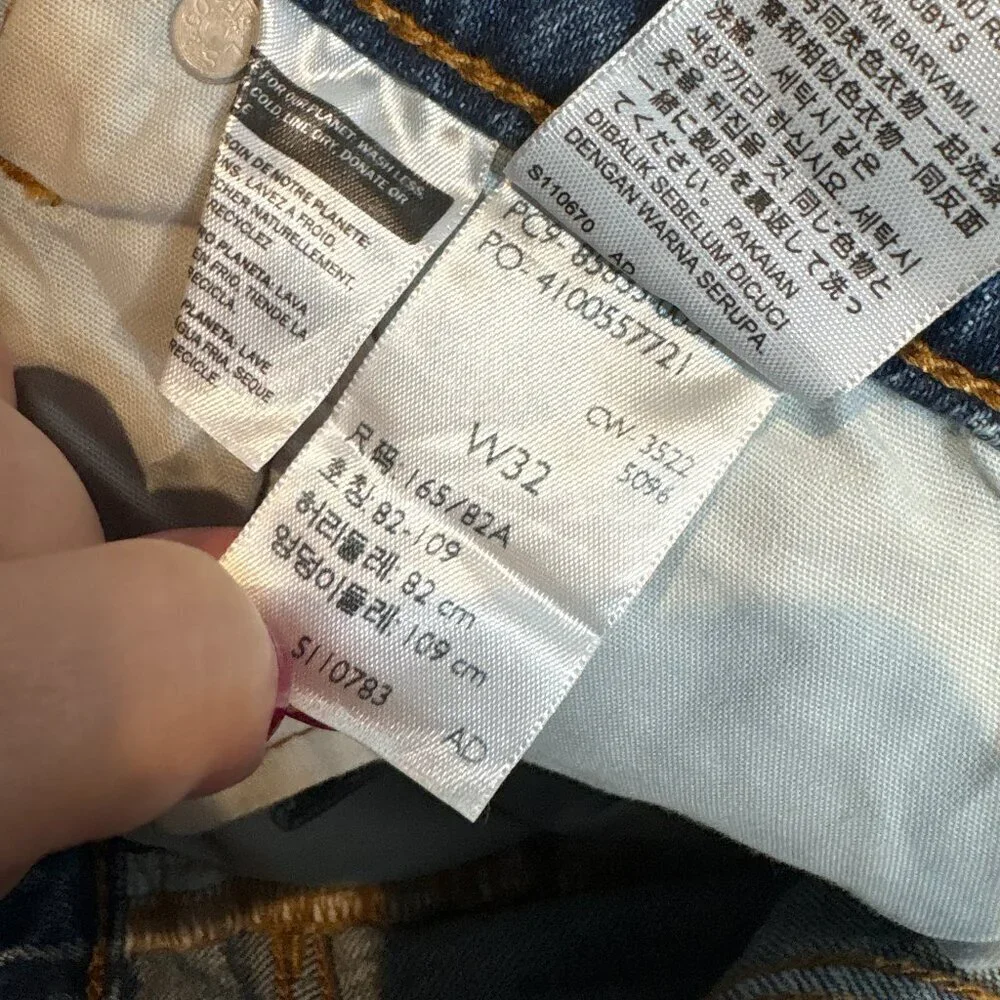Levi's denim midi shorts